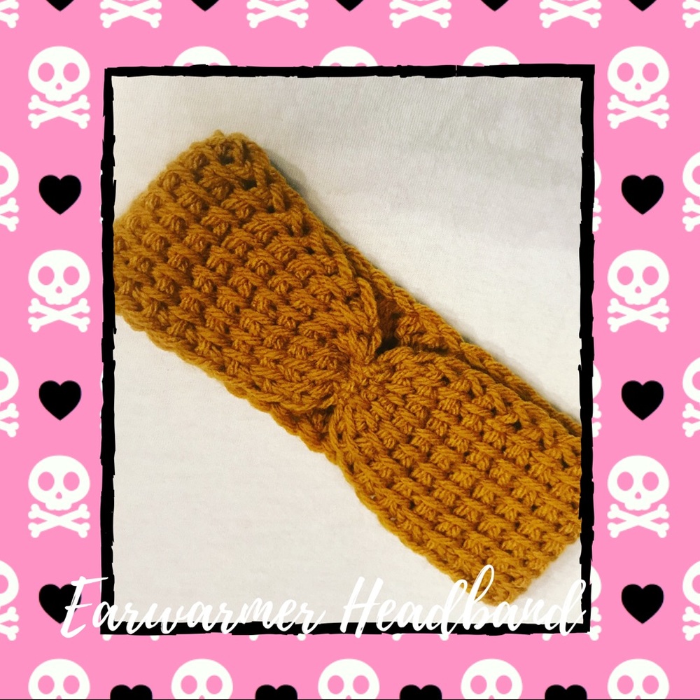 Crocheted Earwarmer Headband 0-3 Months